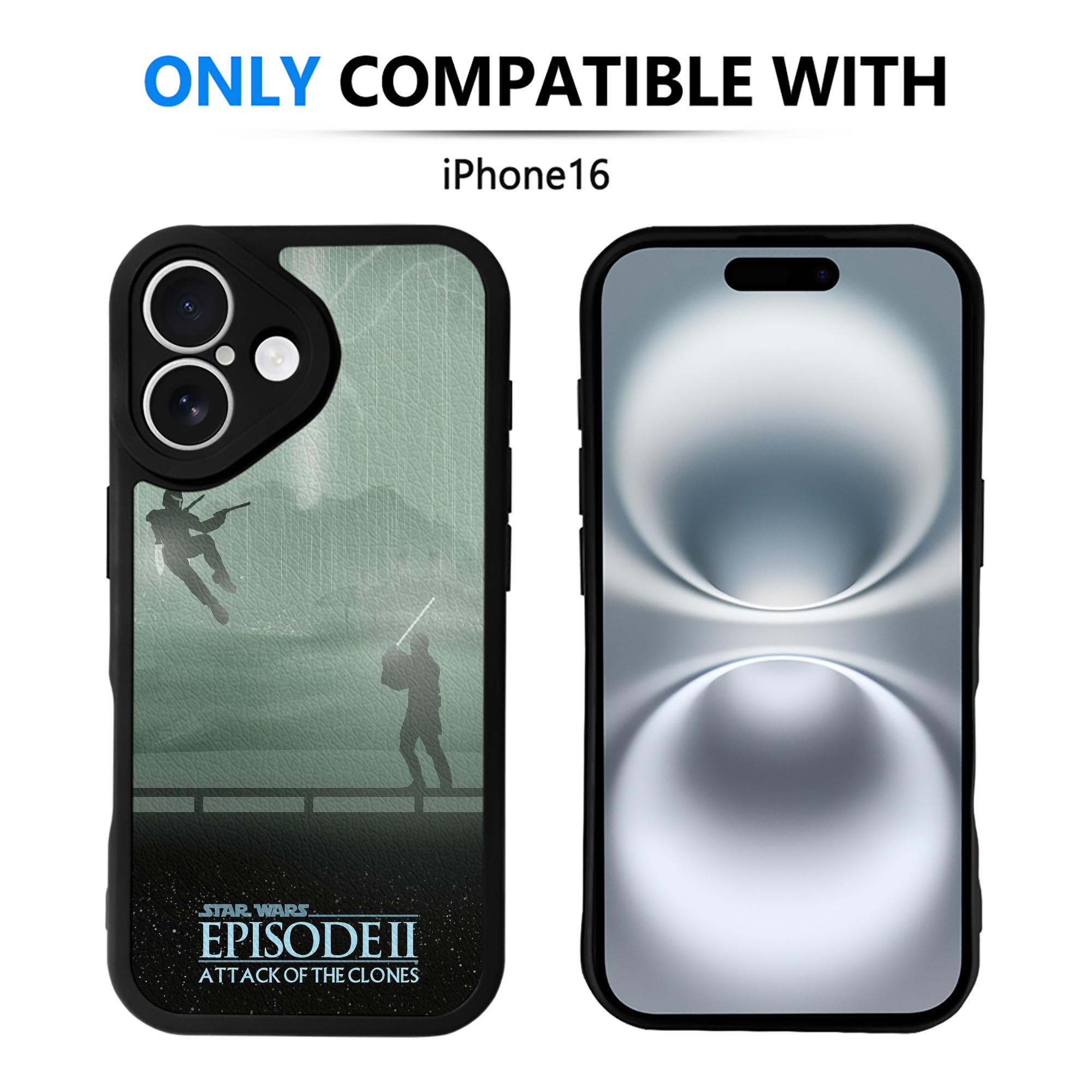 （画像用） スター・ウォーズ Star Wars 【iPhone 16シリーズ対応】シリコンスマホケース（レザー調） 材質：シリコン